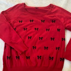 Red bow sweater